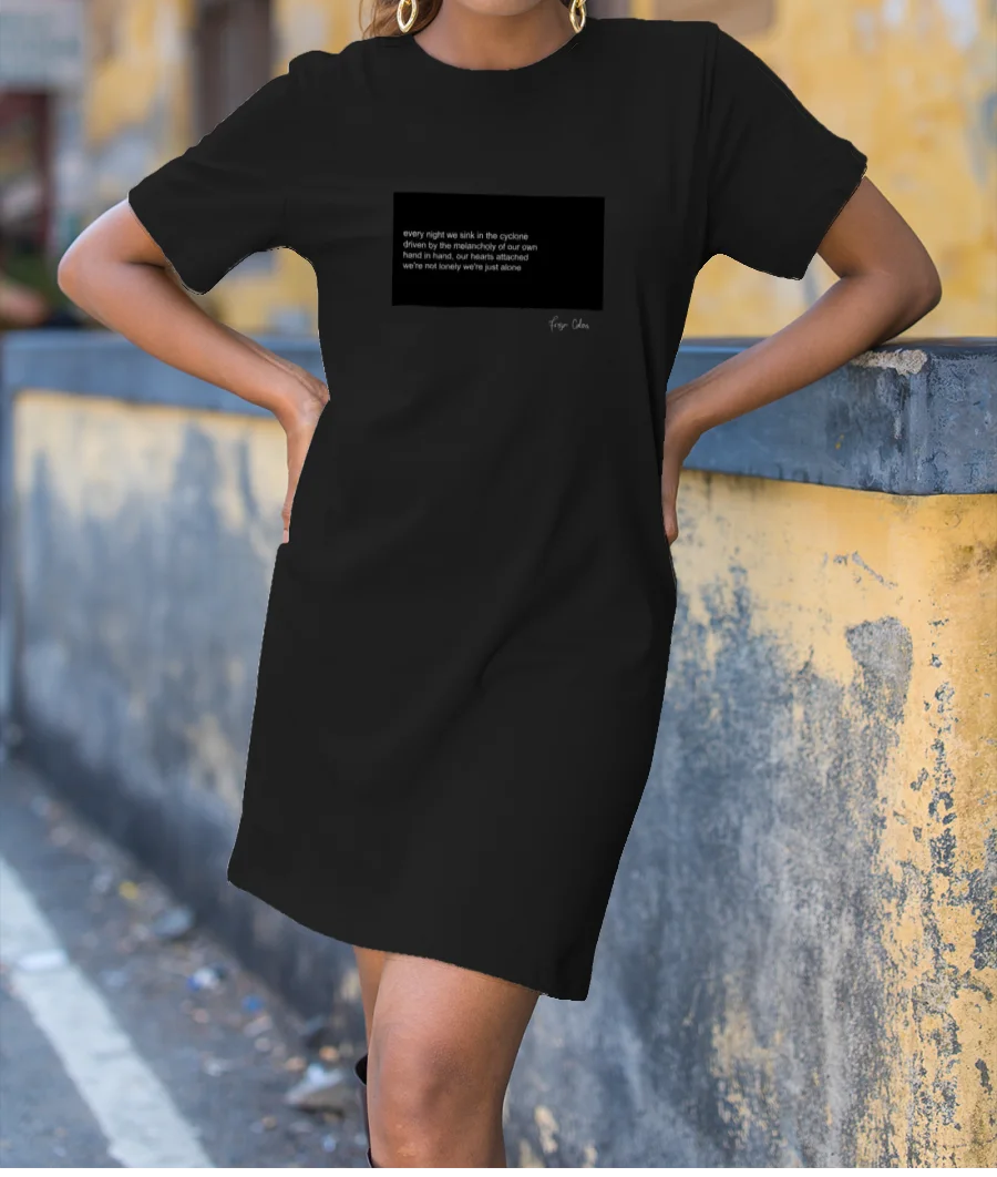 Lyrics Die in Her Arms (Black) T-Shirt Dress