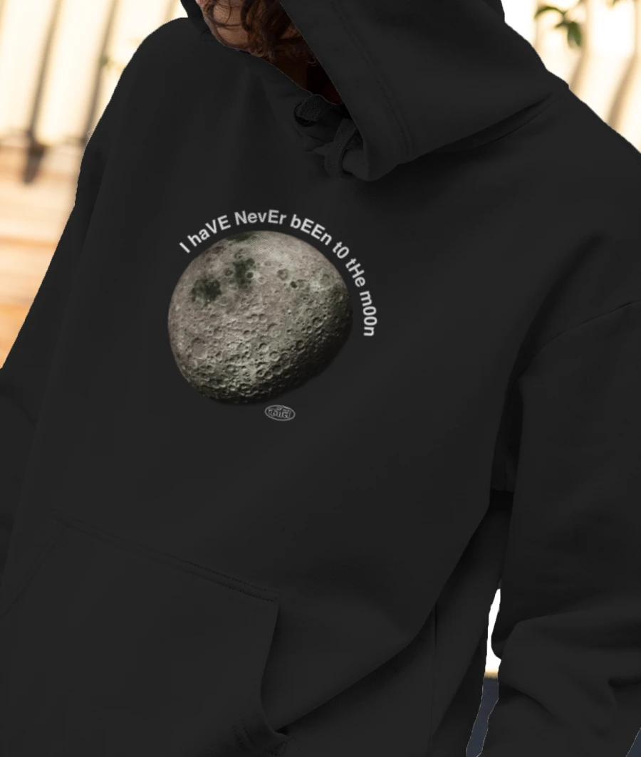 on moon Front-Printed Hoodie