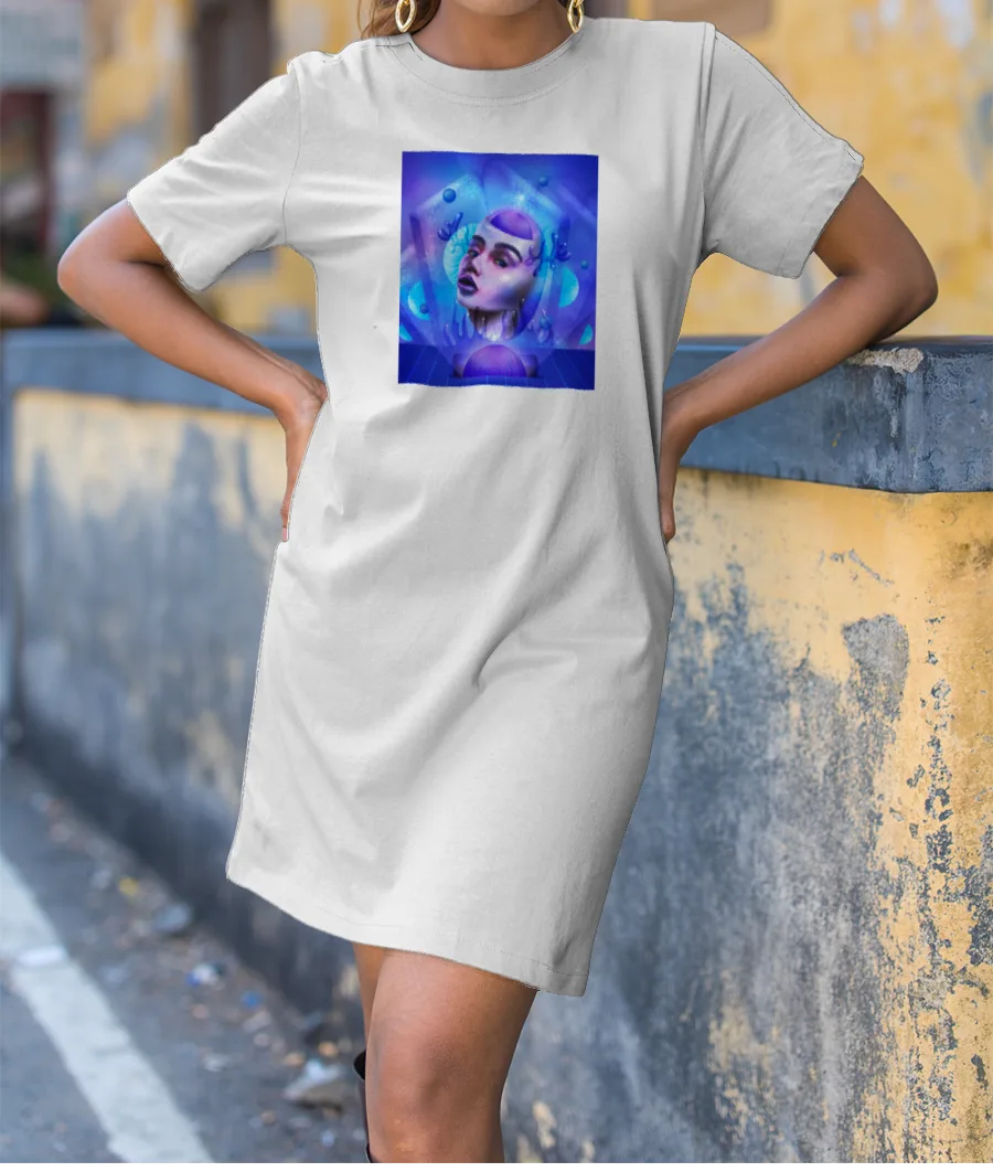 Winter Wishes Surreal Art T-Shirt Dress