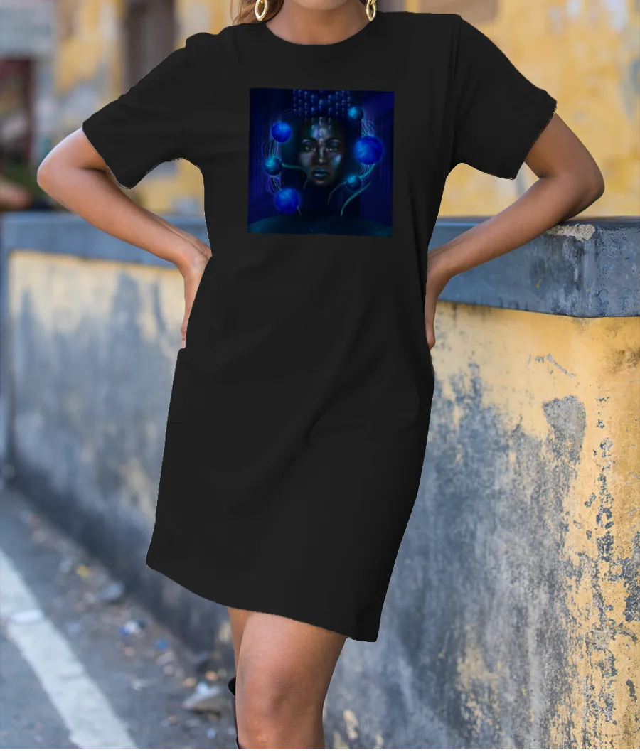 Monsoon Melancholy Surreal Art T-Shirt Dress