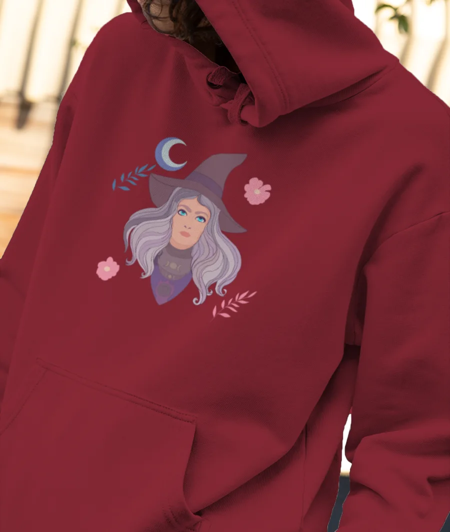 Halloween Witch Front-Printed Hoodie