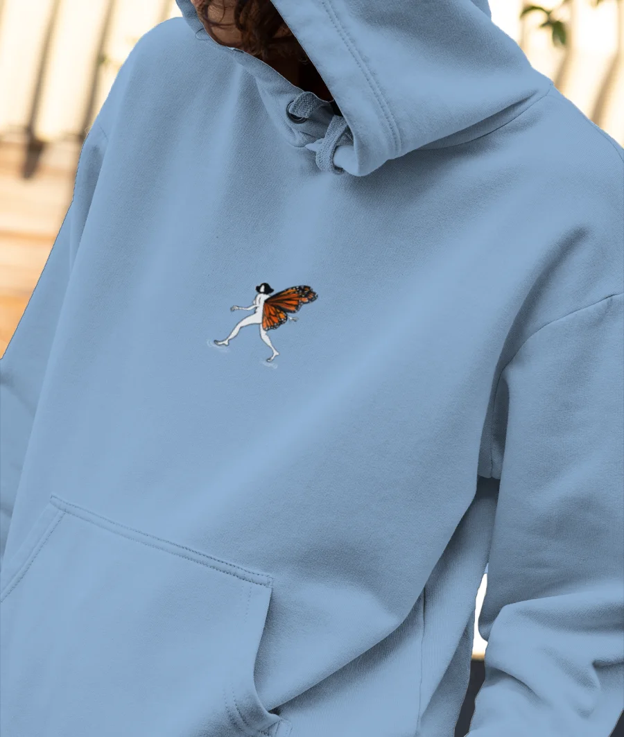 girl with butterfly wings  Front-Printed Hoodie