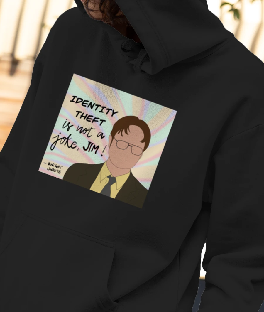 Identity theft is not a joke Front-Printed Hoodie