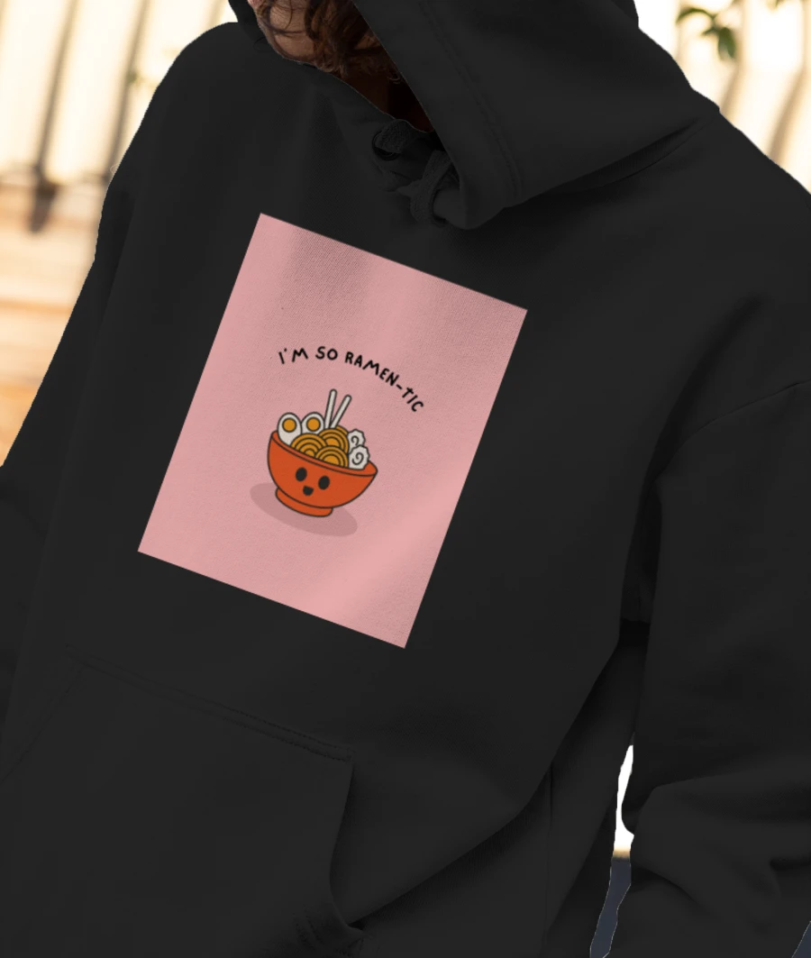 Ramen-tic Front-Printed Hoodie