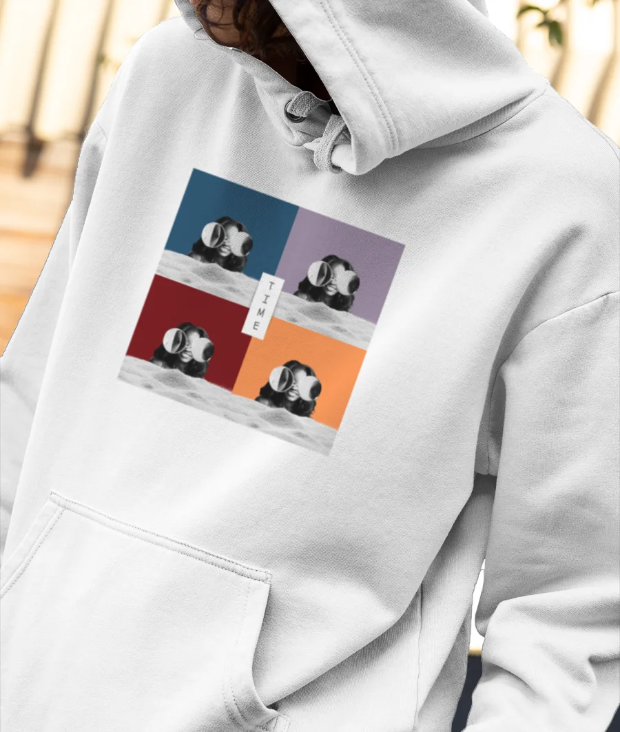 Time Front-Printed Hoodie