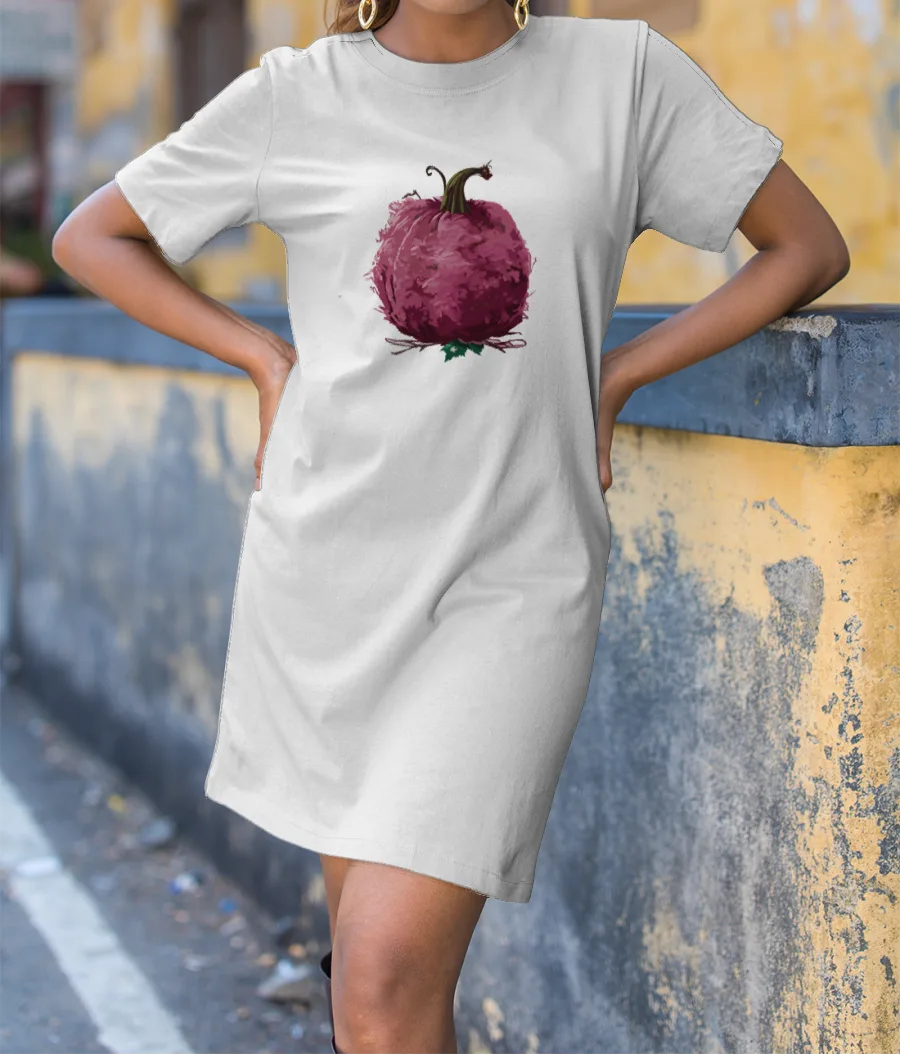 Pink Pumpkin T-Shirt Dress