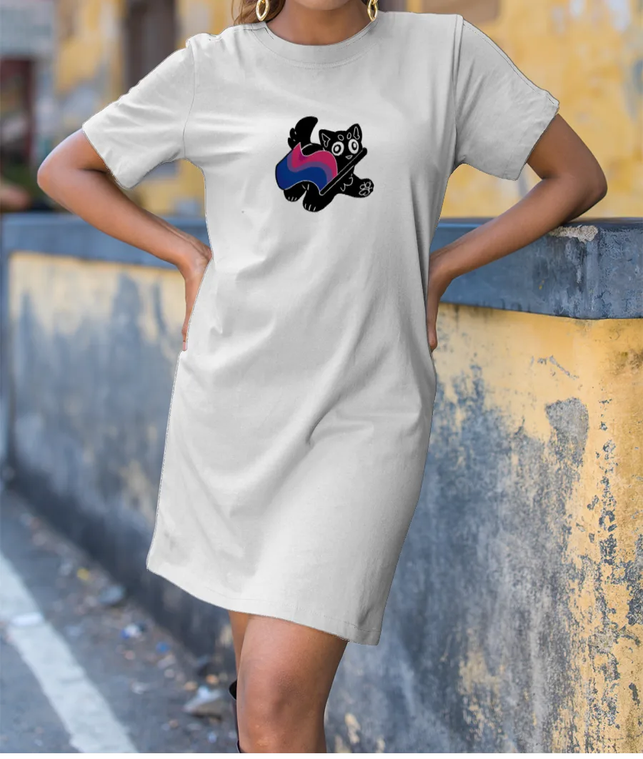 Pride Cat - Bi T-Shirt Dress