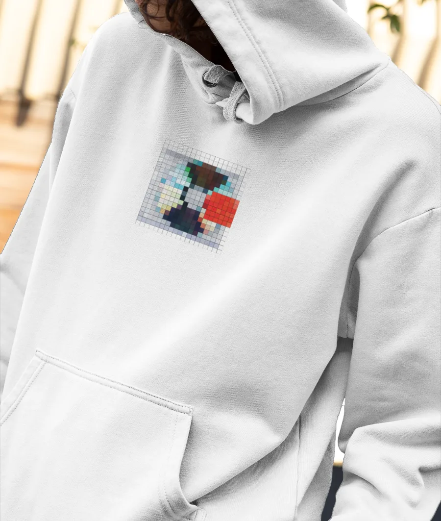 Yeezus Pixel Album Cover Front-Printed Hoodie