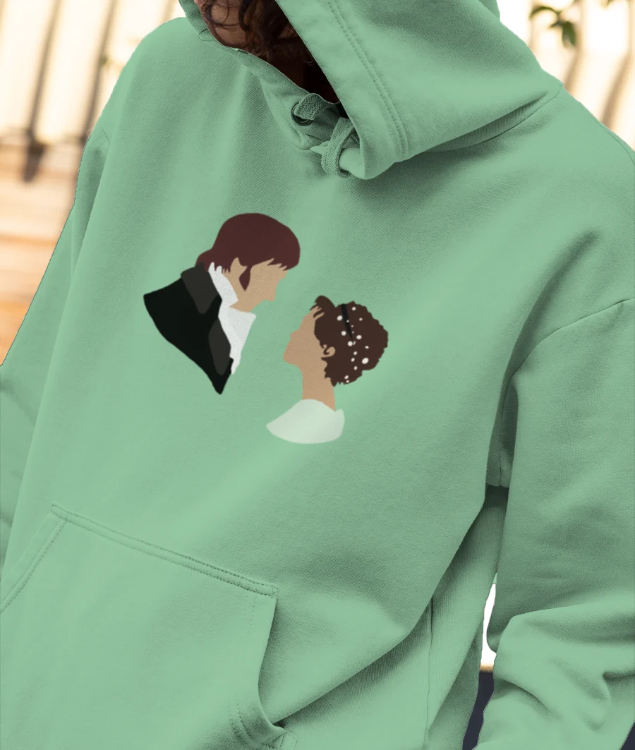 Mr Darcy & Elizabeth Front-Printed Hoodie