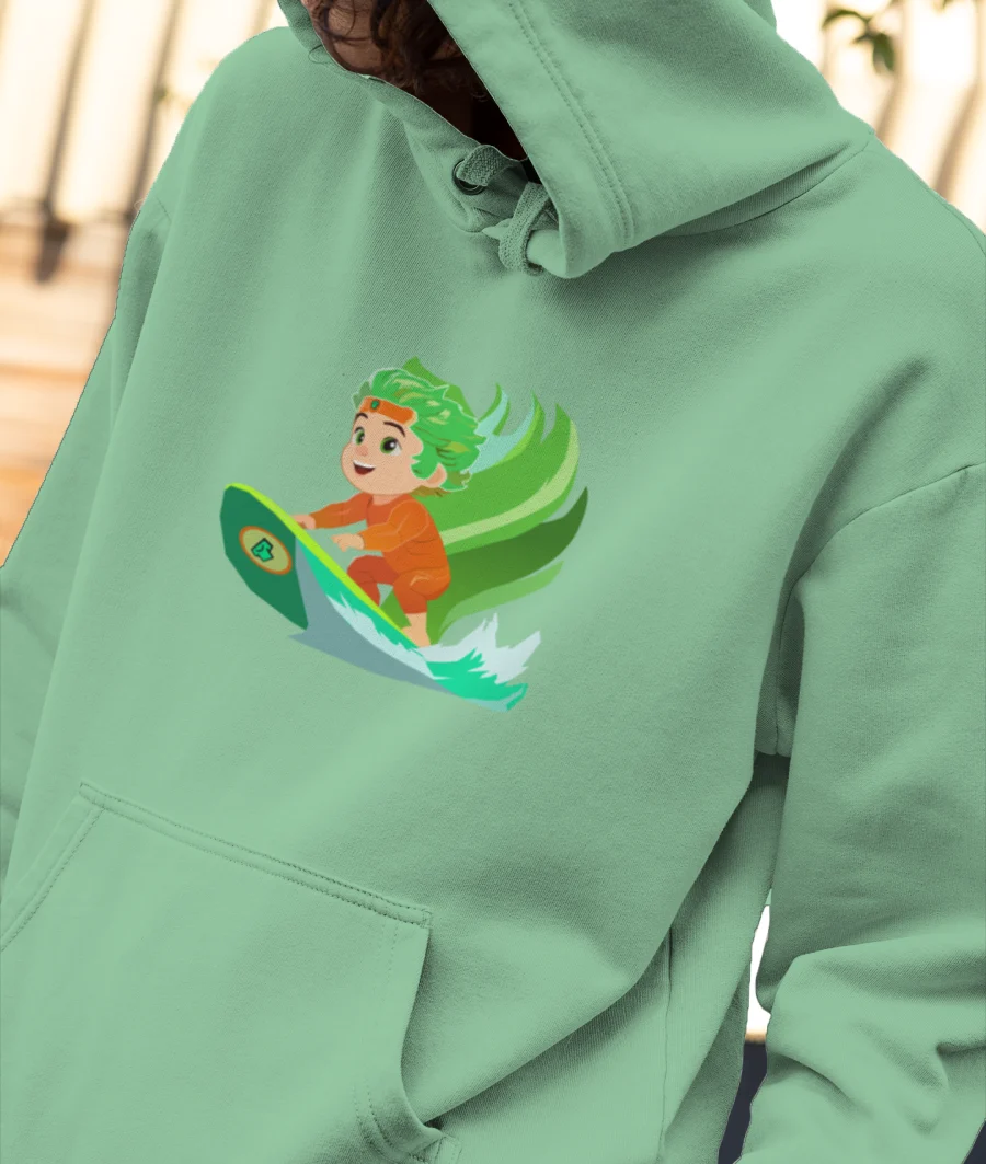 Prince Baby Surfer Front-Printed Hoodie