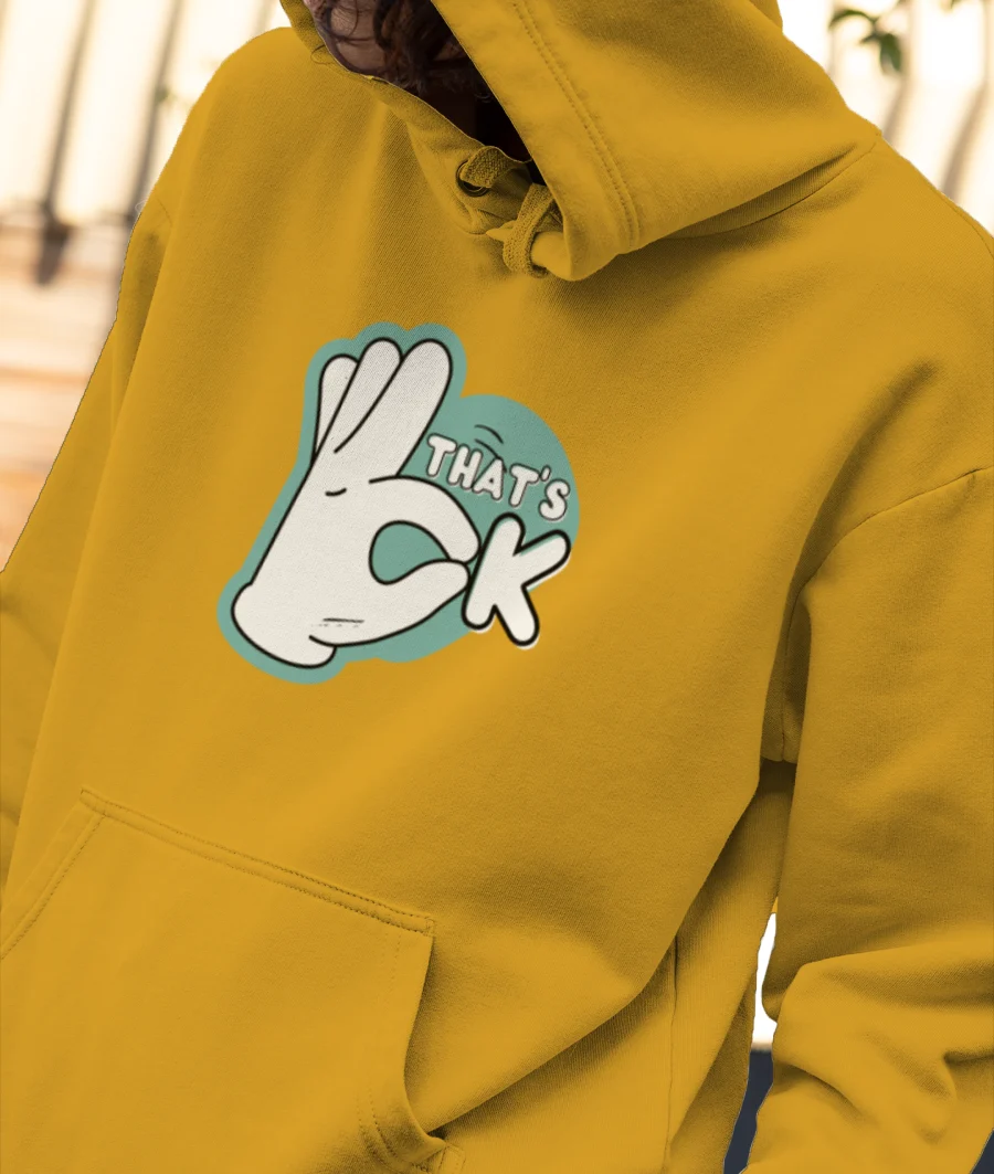 Typography that's ok Front-Printed Hoodie
