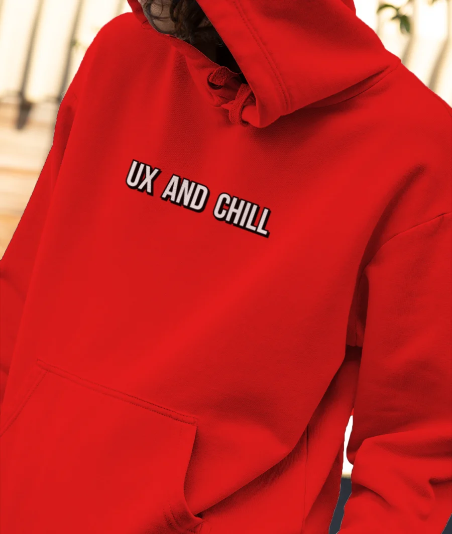 UX and Chill Front-Printed Hoodie