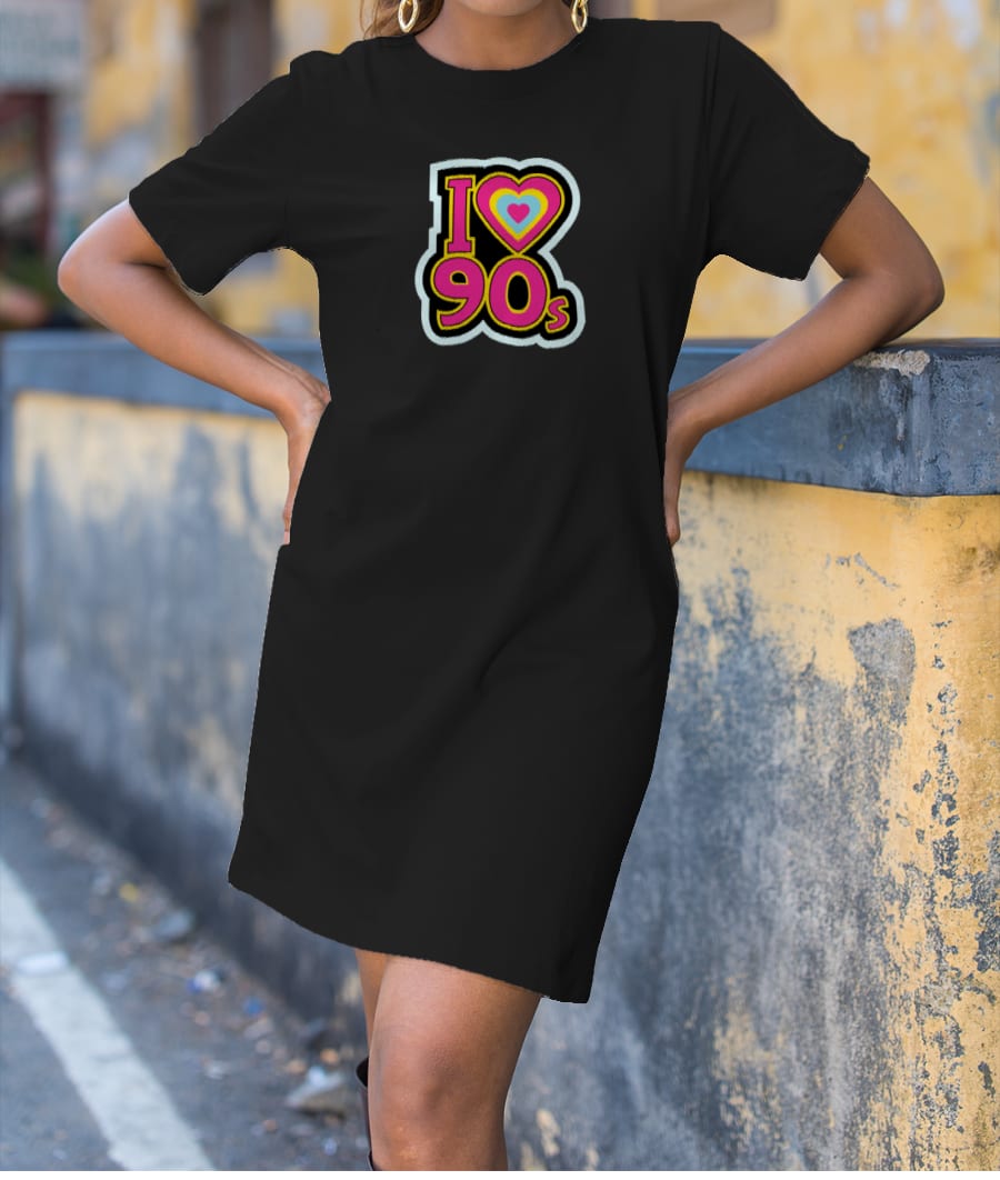 90s PRINT T-Shirt Dress