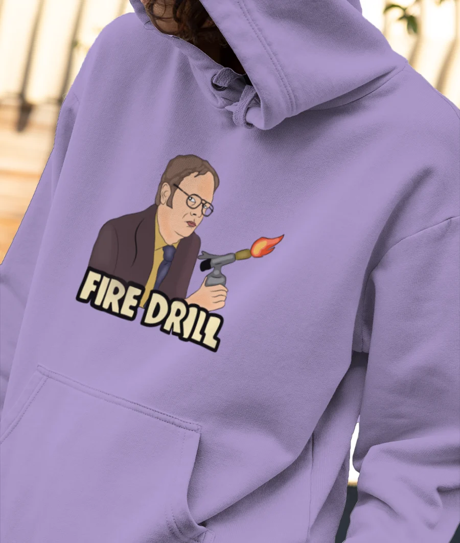 Fire drill-The office Front-Printed Hoodie