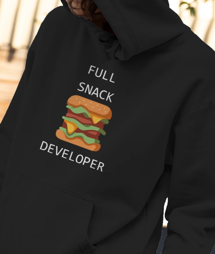 Full Snack Developer T Shirt Front-Printed Hoodie