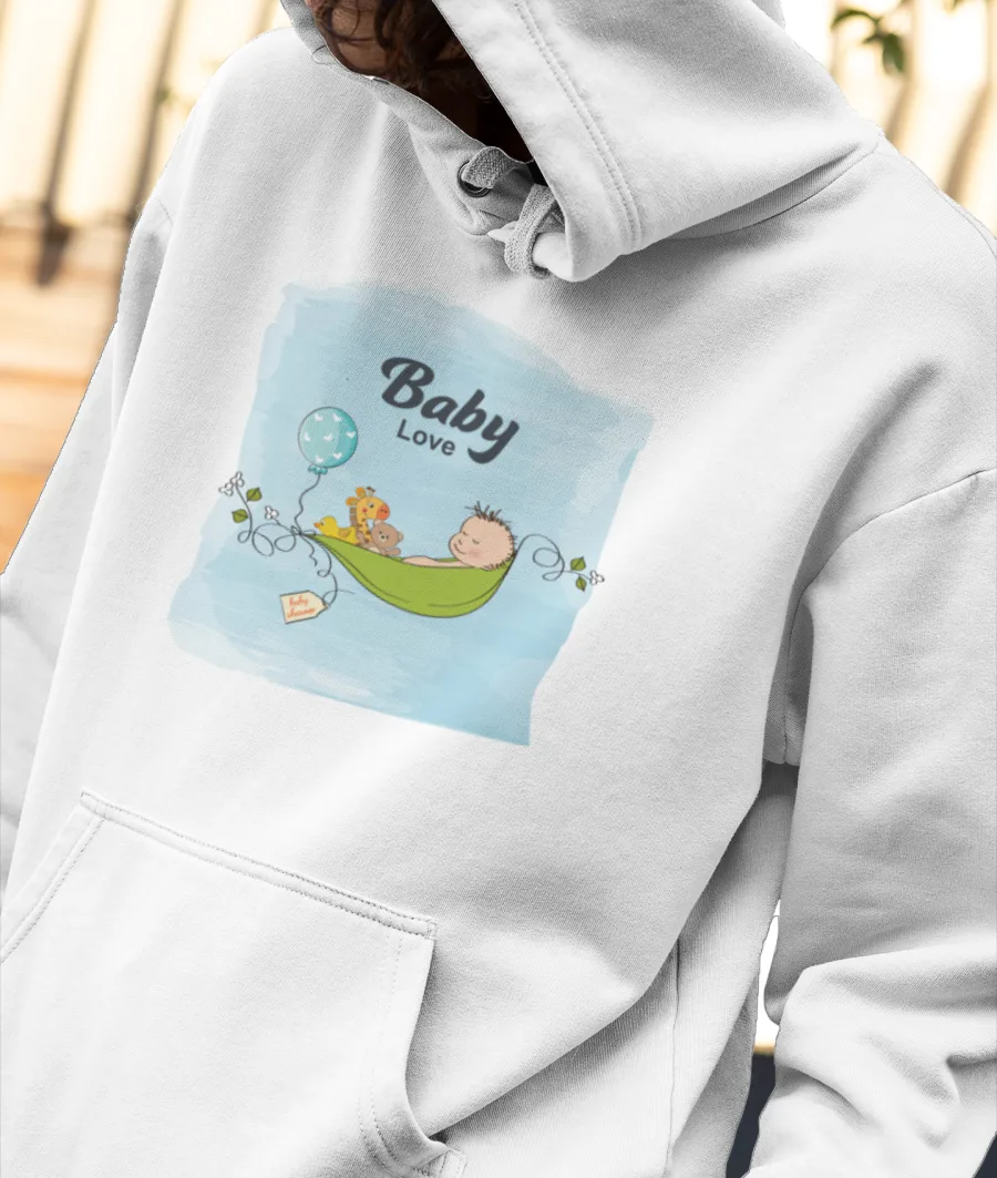 Baby Love Design Front-Printed Hoodie