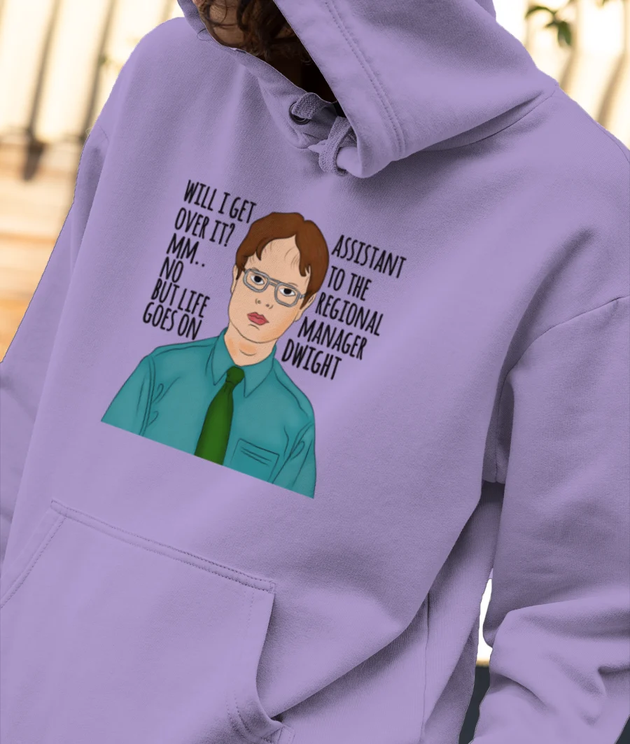 Dwight manager Front-Printed Hoodie