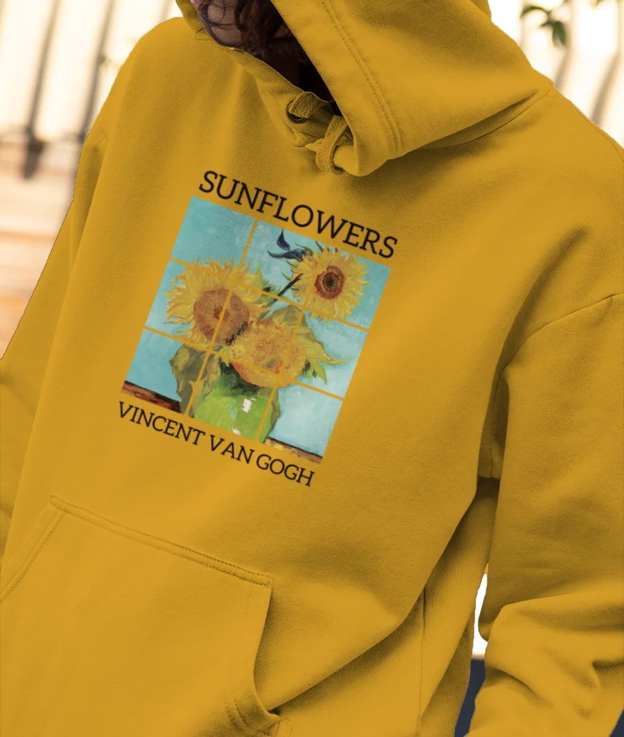 Sunflowers by VV Gogh Front-Printed Hoodie