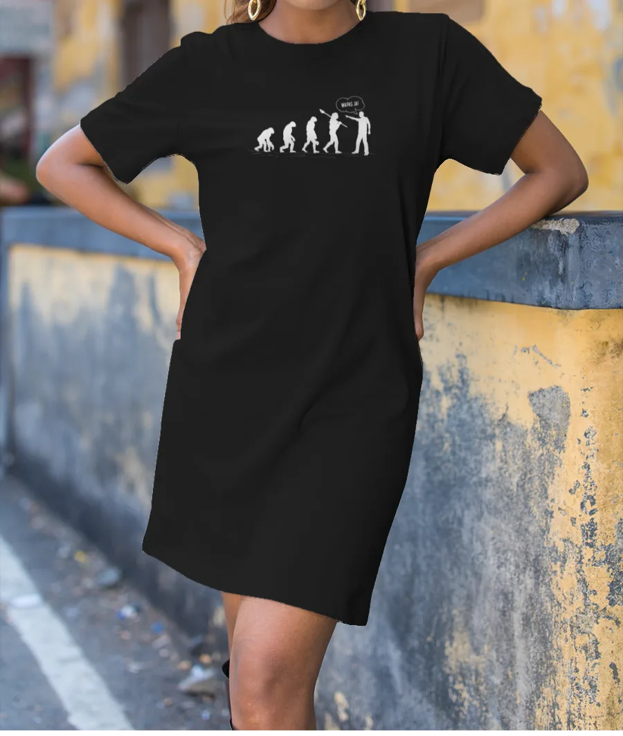 FUNNY EVOLUTION T-Shirt Dress