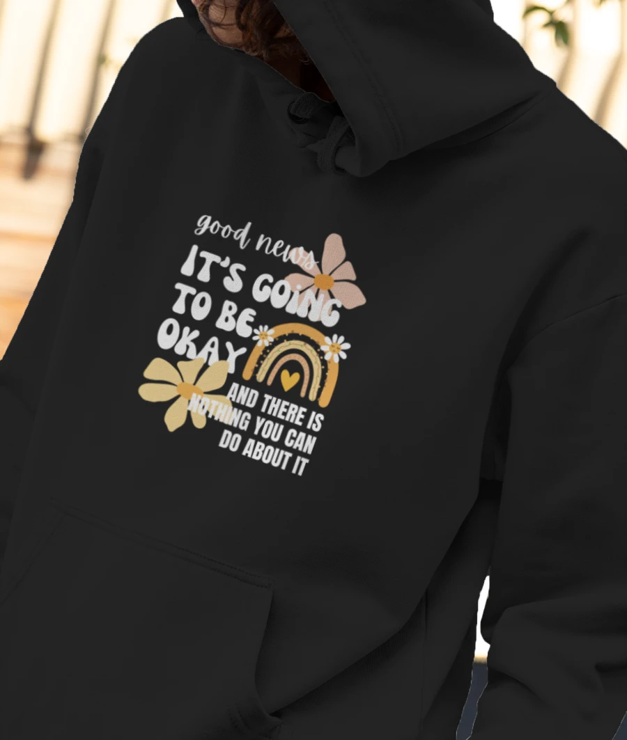 Ominous positivity (light) Front-Printed Hoodie