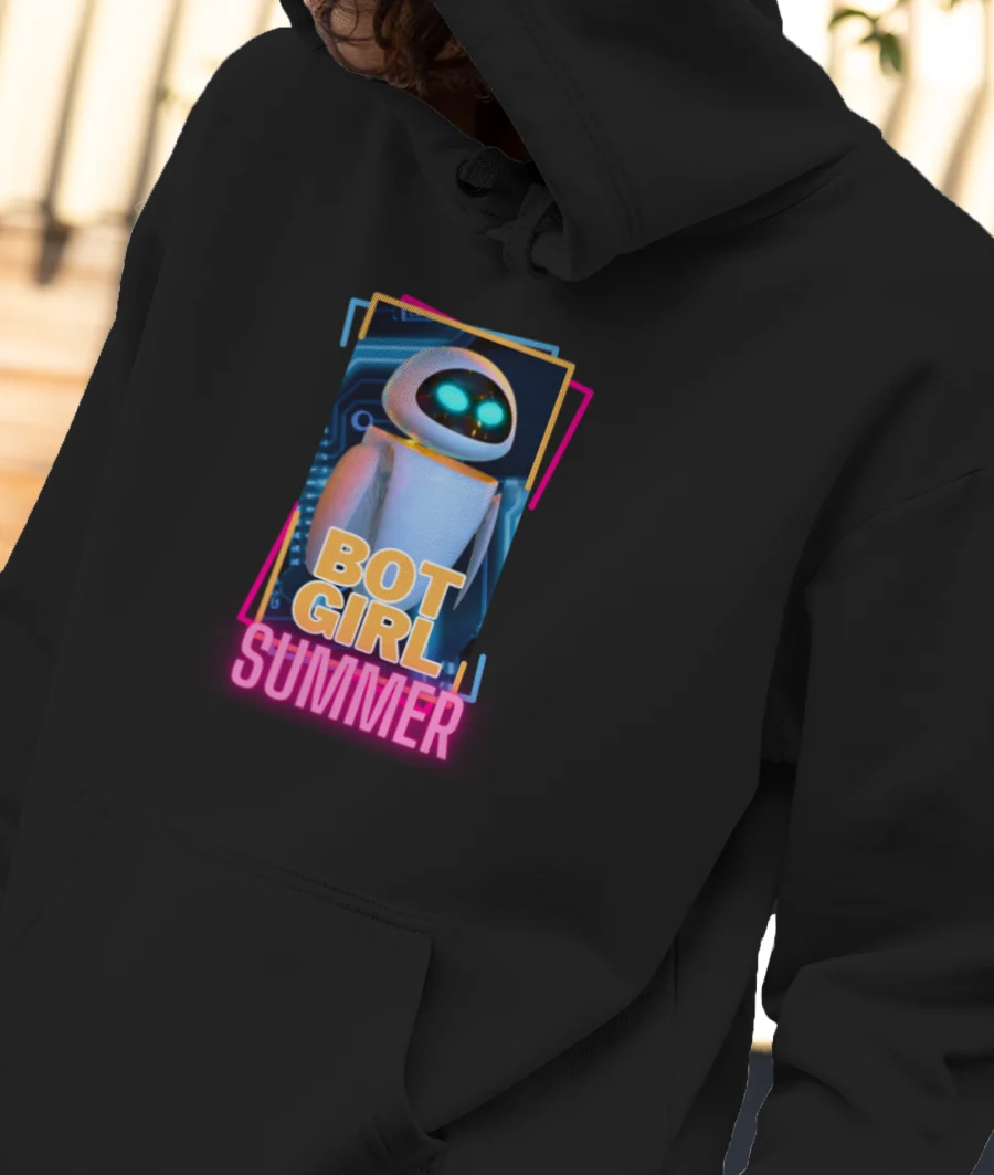 Bot Girl Summer Front-Printed Hoodie