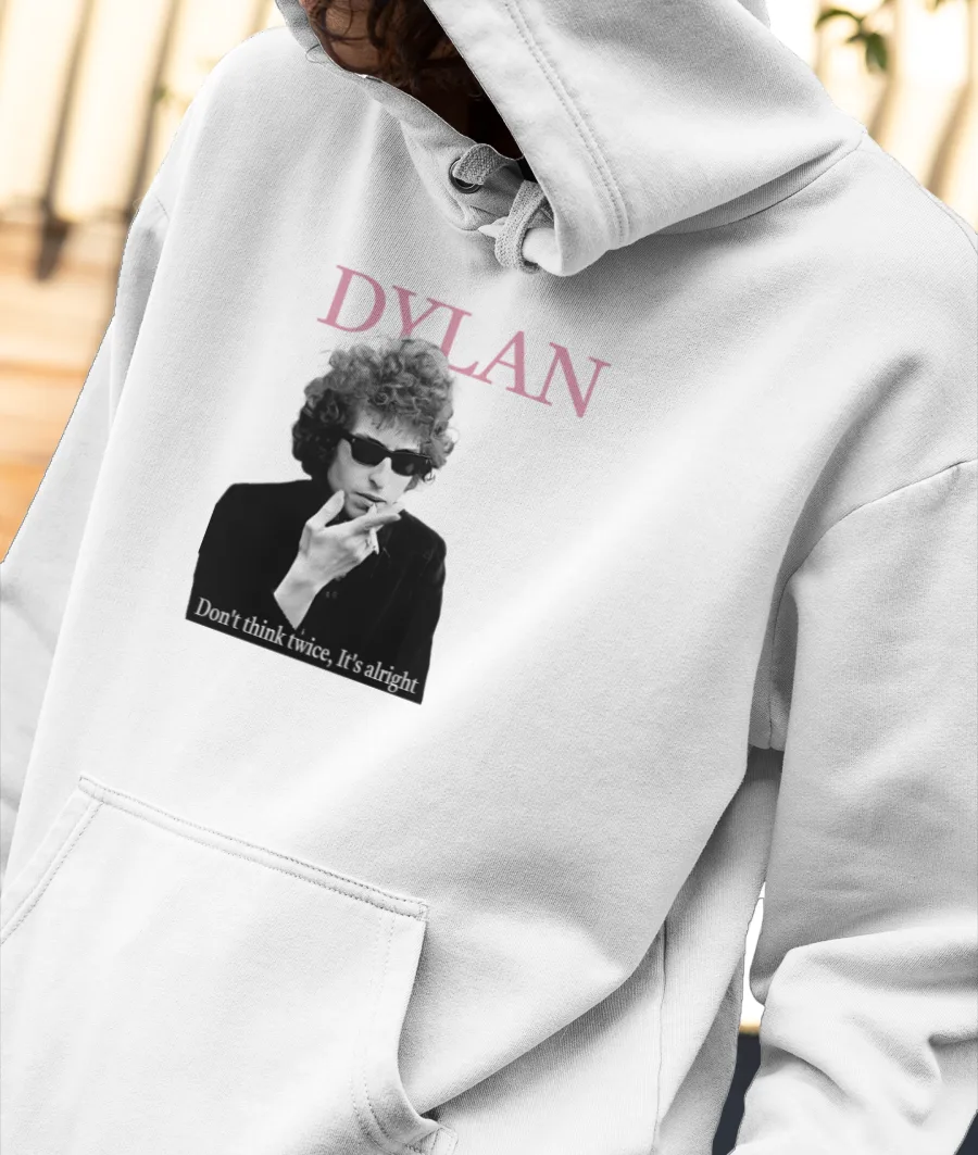 Bob Dylan Front-Printed Hoodie