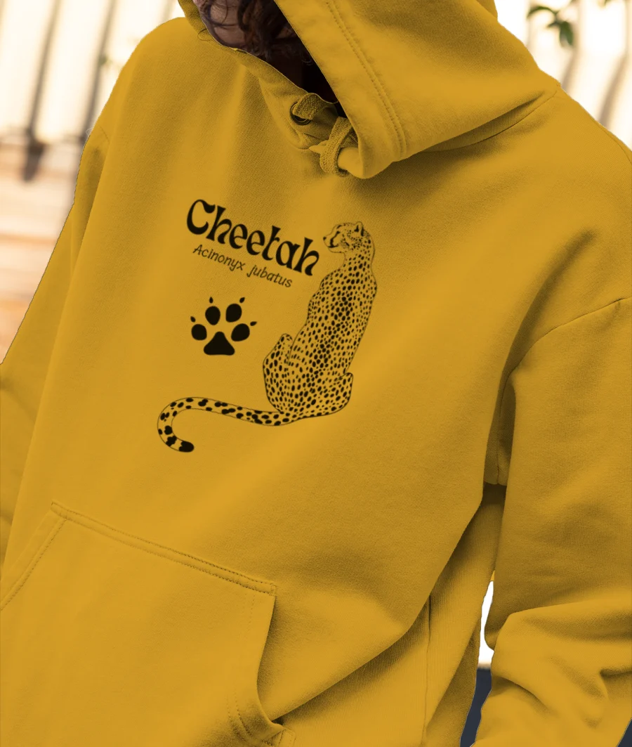 Cheetah Front Printed Hoodie Frankly Wearing
