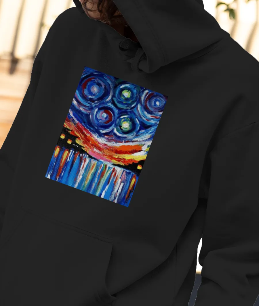VanGoghy Front-Printed Hoodie