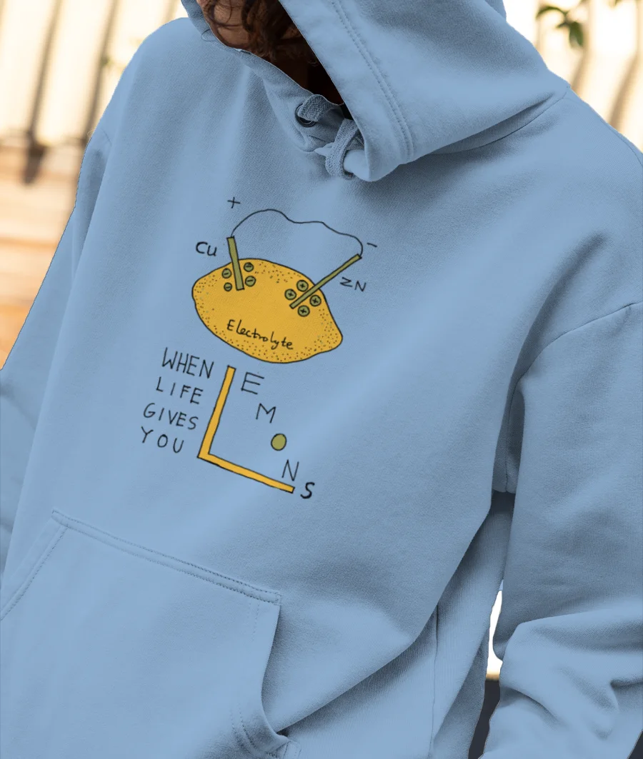 lemon battery funny quote Front-Printed Hoodie