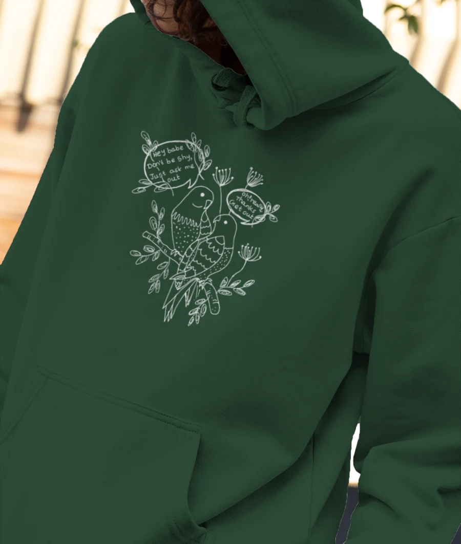 Sarcastic love bird Front-Printed Hoodie