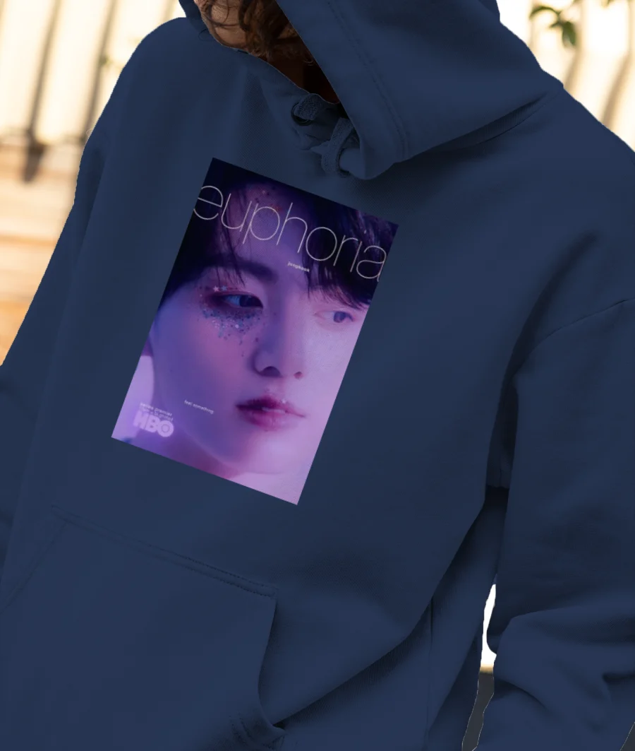 Bts jungkook euphoria fanart Front-Printed Hoodie