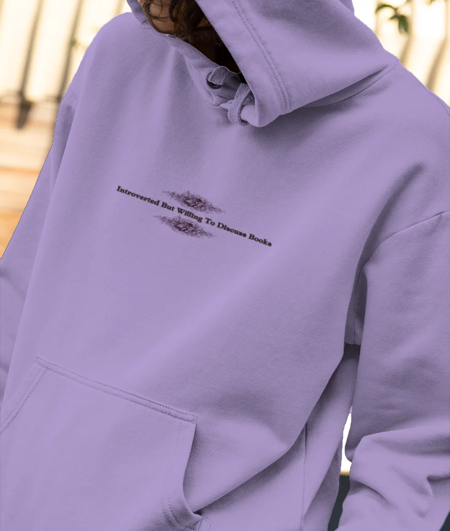 Introvert Bookworm (Book Merch Front-Printed Hoodie