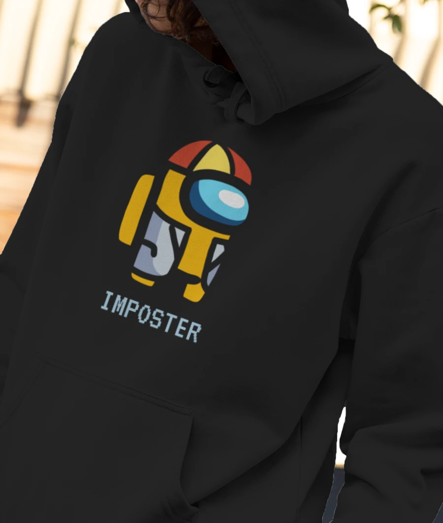 Yellow Imposter Front-Printed Hoodie