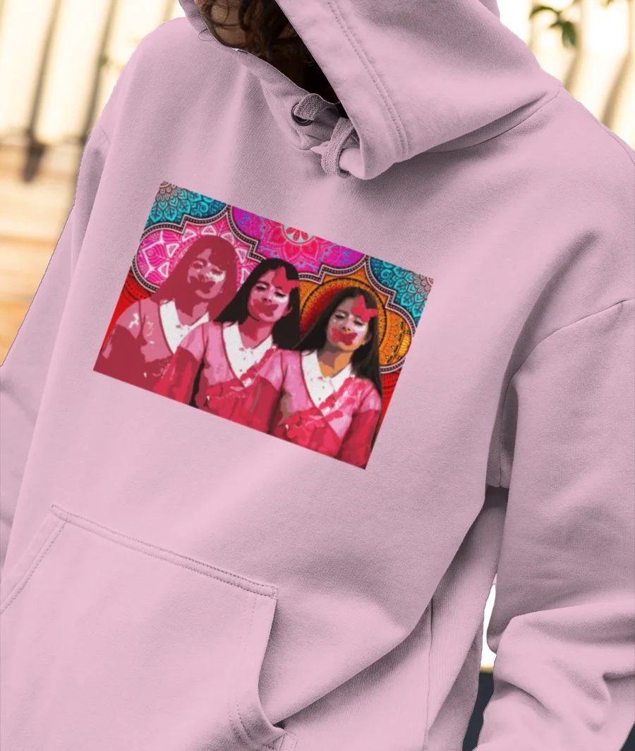 Silently Vibrant Front-Printed Hoodie