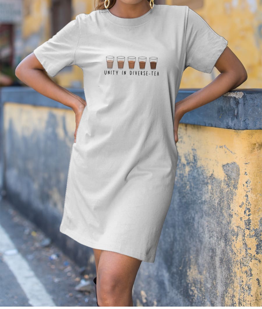 Unity in Diverse-Tea T-Shirt Dress