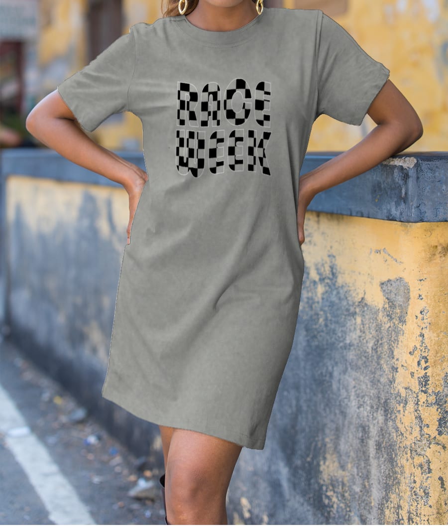 Race week - checkered flag T-Shirt Dress