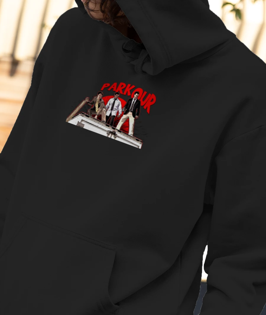 Parkour The Office Front-Printed Hoodie