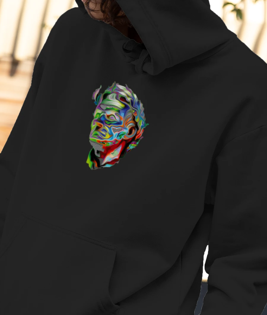 Abstract head Front-Printed Hoodie