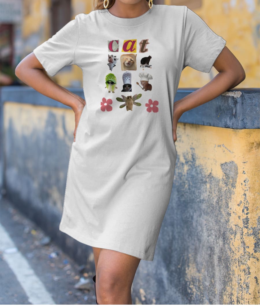 cat memes collab  T-Shirt Dress
