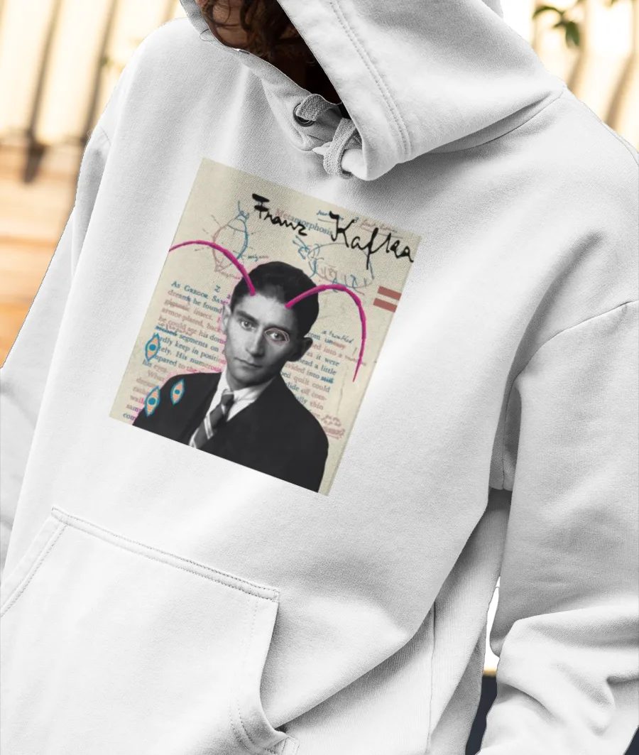 Franz Kafka Metamorphosis Front-Printed Hoodie