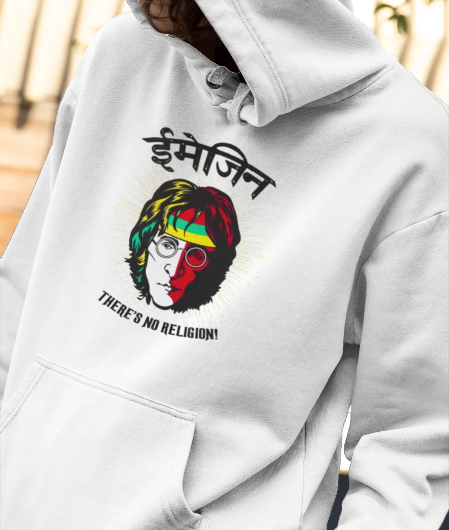 John Lennon Front-Printed Hoodie