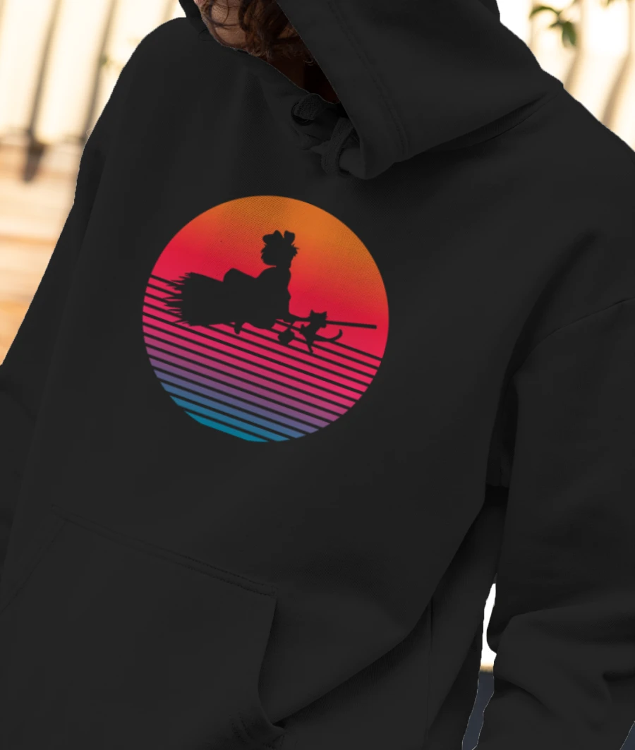 Kiki and Jiji Front-Printed Hoodie