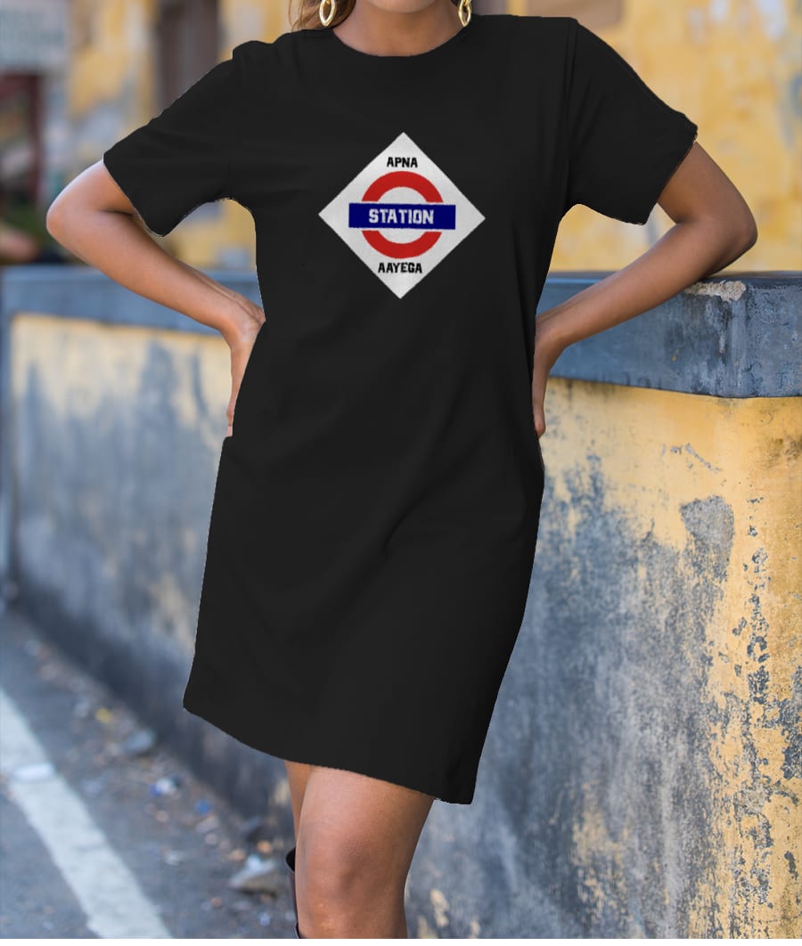 Apna Station Aayega T-Shirt Dress