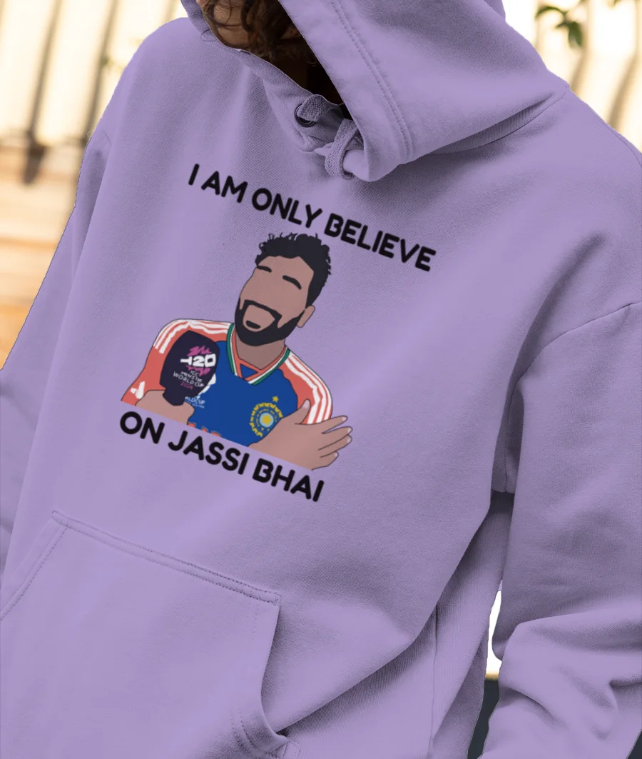 Believe on Jassi Bhai - Siraj & Bumrah Front-Printed Hoodie