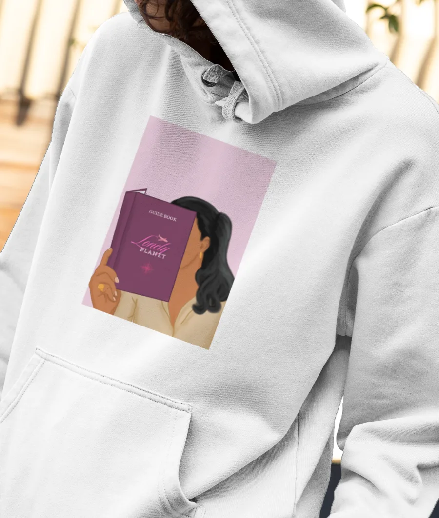 Lonely planet Front-Printed Hoodie