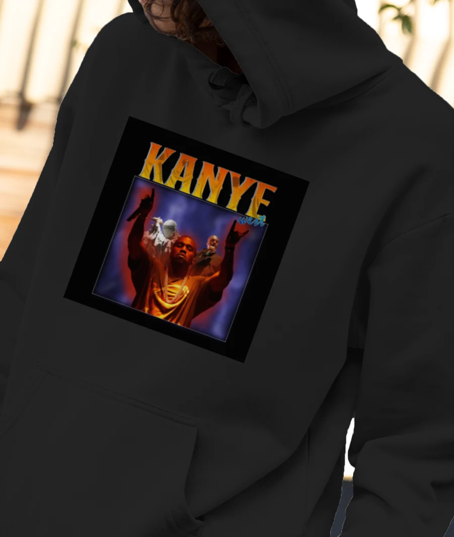 Kanye West Front-Printed Hoodie