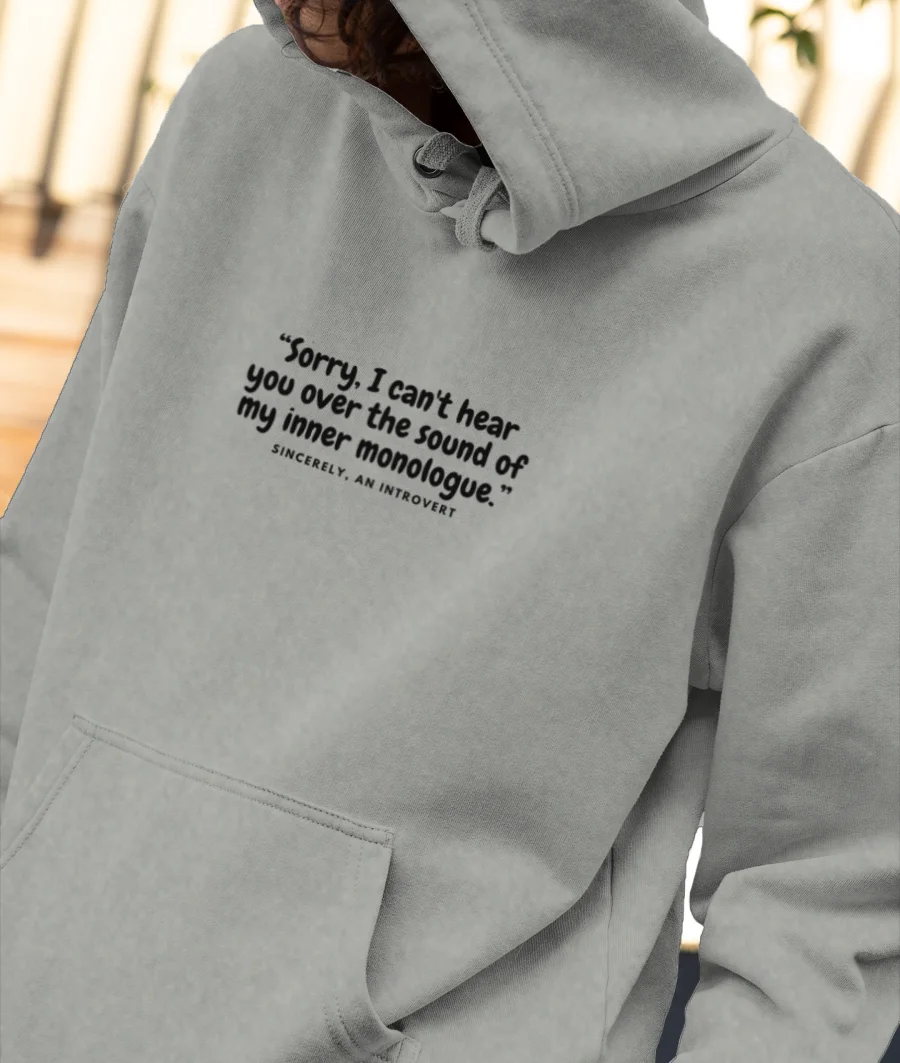 Introvert 2 Front-Printed Hoodie