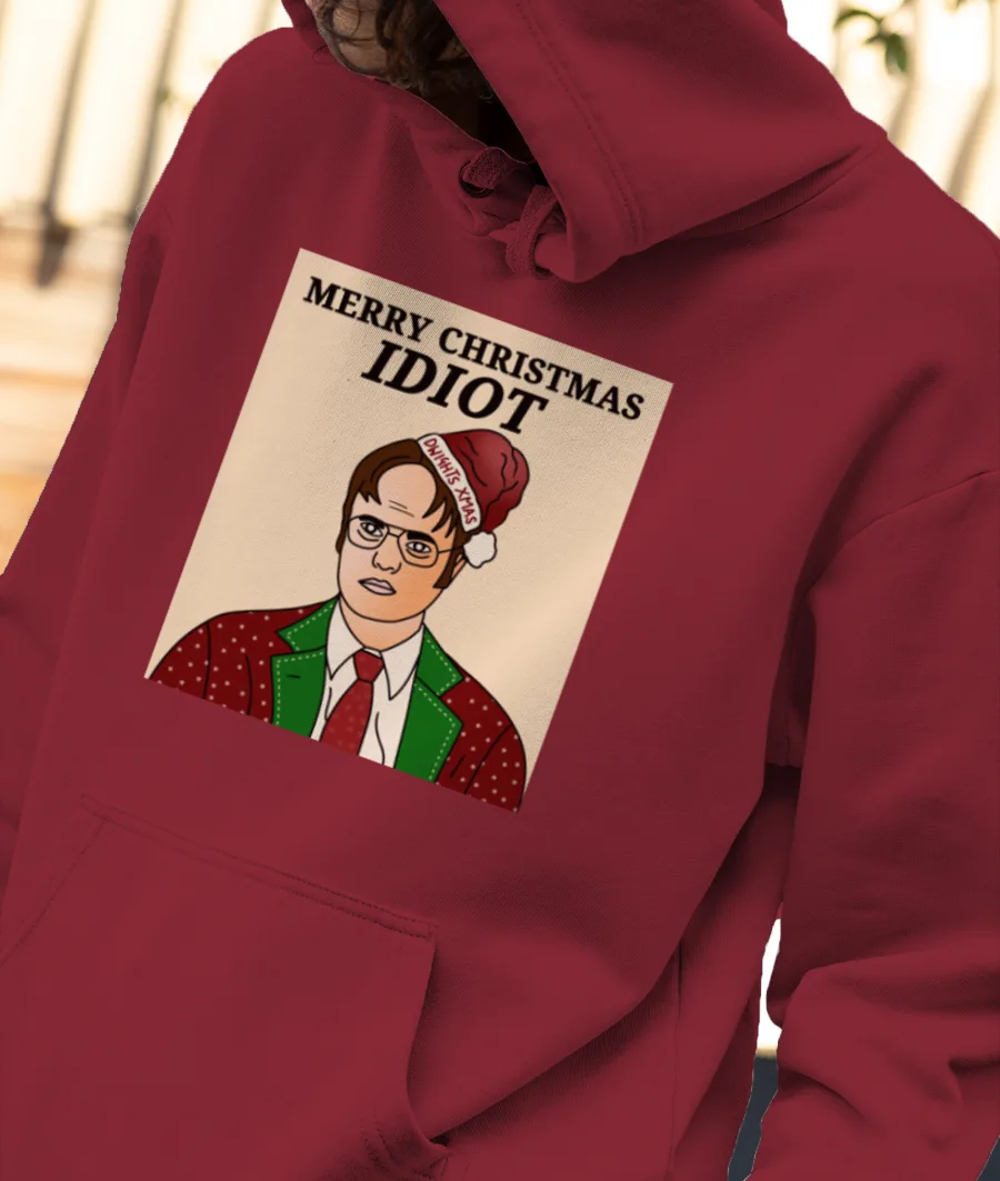 Dwight Christmas funny quote Front-Printed Hoodie