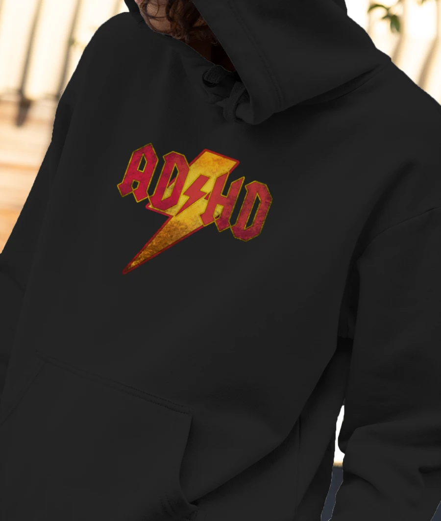 ADHD Vintage Front-Printed Hoodie