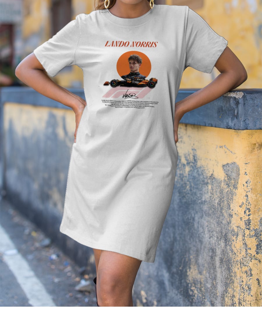"Lando Norris Legacy - F1 Race T-Shirt Dress